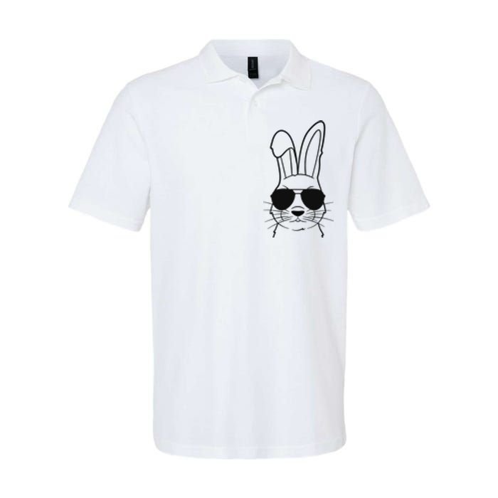 Bunny Face With Sunglasses Easter Day Softstyle Adult Sport Polo