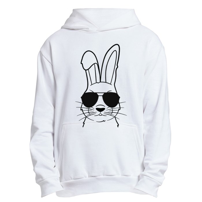 Bunny Face With Sunglasses Easter Day Urban Pullover Hoodie