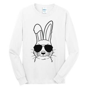 Bunny Face With Sunglasses Easter Day Tall Long Sleeve T-Shirt