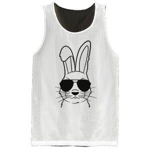 Bunny Face With Sunglasses Easter Day Mesh Reversible Basketball Jersey Tank