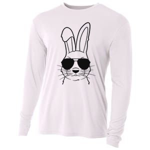 Bunny Face With Sunglasses Easter Day Cooling Performance Long Sleeve Crew