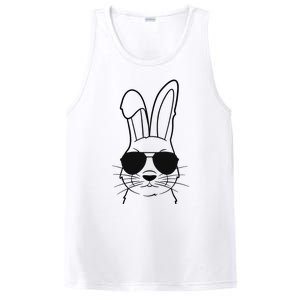 Bunny Face With Sunglasses Easter Day PosiCharge Competitor Tank