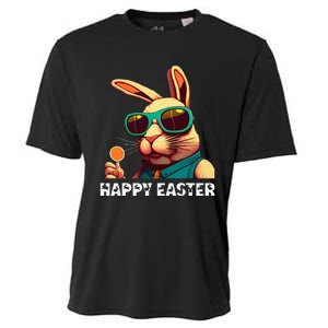 Bunny Face With Sunglasses funny Easter Day Cooling Performance Crew T-Shirt