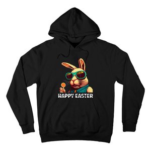 Bunny Face With Sunglasses funny Easter Day Hoodie