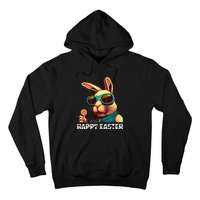 Bunny Face With Sunglasses funny Easter Day Hoodie