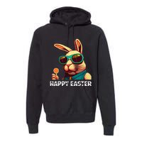 Bunny Face With Sunglasses funny Easter Day Premium Hoodie