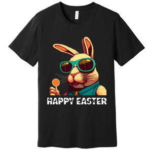 Bunny Face With Sunglasses funny Easter Day Premium T-Shirt