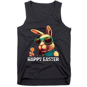 Bunny Face With Sunglasses funny Easter Day Tank Top