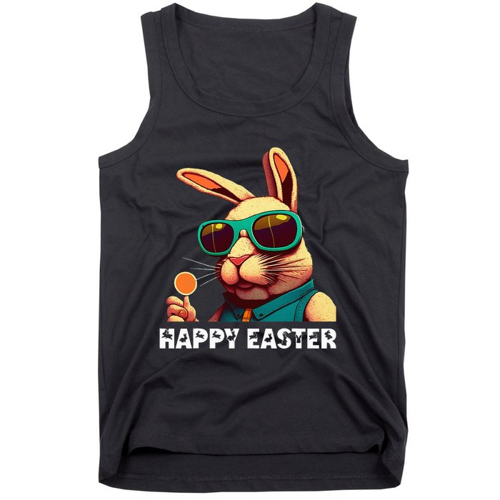 Bunny Face With Sunglasses funny Easter Day Tank Top