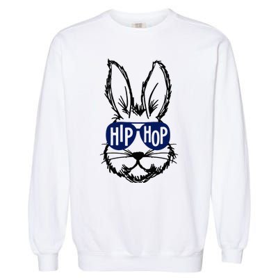 Bunny Face With Sunglasses Hip Hop For Easter Day Garment-Dyed Sweatshirt