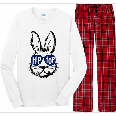 Bunny Face With Sunglasses Hip Hop For Easter Day Long Sleeve Pajama Set