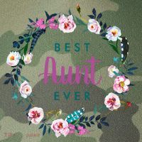 Boho Floral Wreath Best Aunt Ever Legacy Tie Dye Trucker Hat