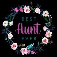 Boho Floral Wreath Best Aunt Ever Backpack