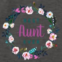Boho Floral Wreath Best Aunt Ever Vector Backpack