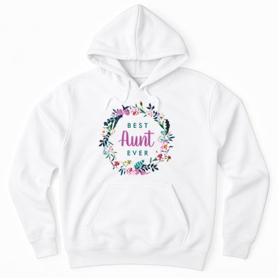 Boho Floral Wreath Best Aunt Ever Hoodie