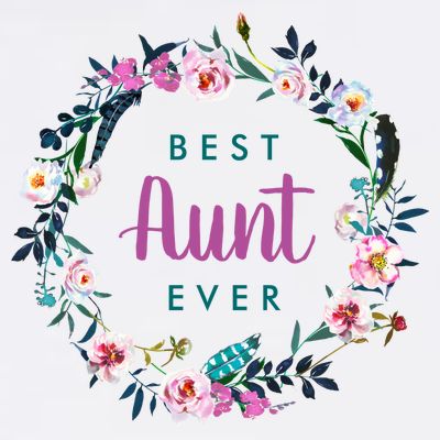 Boho Floral Wreath Best Aunt Ever T-Shirt
