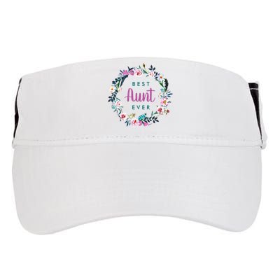 Boho Floral Wreath Best Aunt Ever Adult Drive Performance Visor