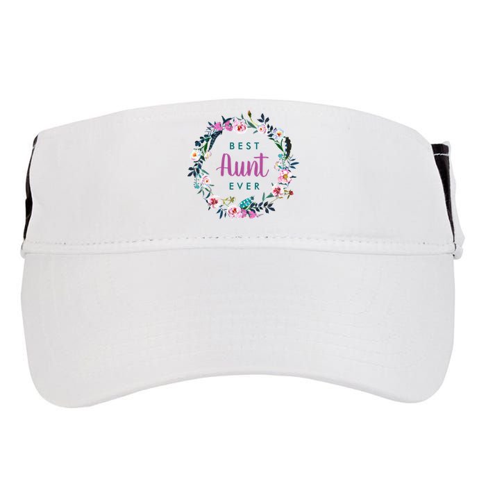 Boho Floral Wreath Best Aunt Ever Adult Drive Performance Visor