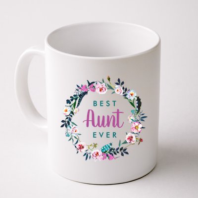 Boho Floral Wreath Best Aunt Ever Mug