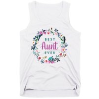 Boho Floral Wreath Best Aunt Ever Tank Top