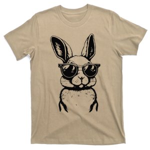 Bunny Face With Sunglasses Easter Day Funny Easter T-Shirt