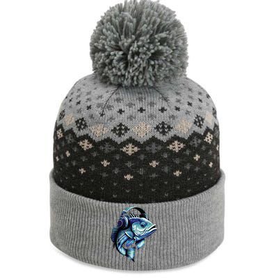 Bass Fish Wearing Headphones The Baniff Cuffed Pom Beanie