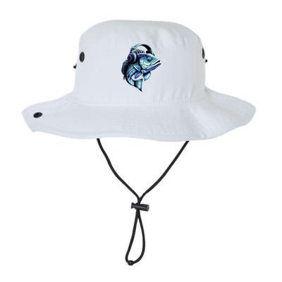 Bass Fish Wearing Headphones Legacy Cool Fit Booney Bucket Hat