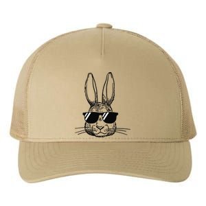 Bunny Face With Sunglasses Easter Day Gifts Yupoong Adult 5-Panel Trucker Hat