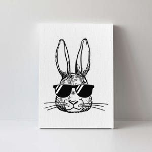 Bunny Face With Sunglasses Easter Day Gifts Canvas