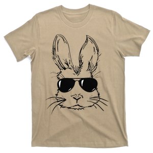 Bunny Face With Sunglasses Easter Day T-Shirt