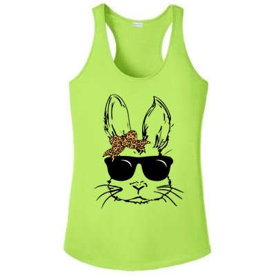 Bunny Face With Sunglasses Easter Day Gift Ladies PosiCharge Competitor Racerback Tank