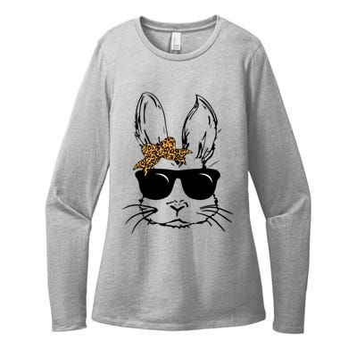 Bunny Face With Sunglasses Easter Day Gift Womens CVC Long Sleeve Shirt