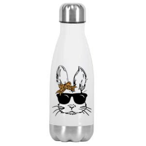 Bunny Face With Sunglasses Easter Day Gift Stainless Steel Insulated Water Bottle