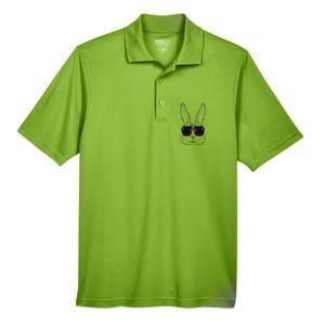 Bunny Face With Sunglasses Easter Day For Men's Origin Performance Pique Polo