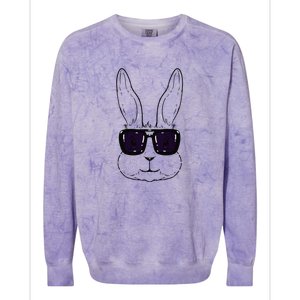 Bunny Face With Sunglasses Easter Day For Colorblast Crewneck Sweatshirt