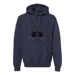 Bunny Face With Sunglasses Easter Day For Premium Hoodie