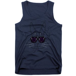 Bunny Face With Sunglasses Easter Day For Tank Top