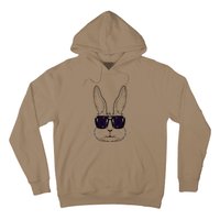 Bunny Face With Sunglasses Easter Day For Hoodie