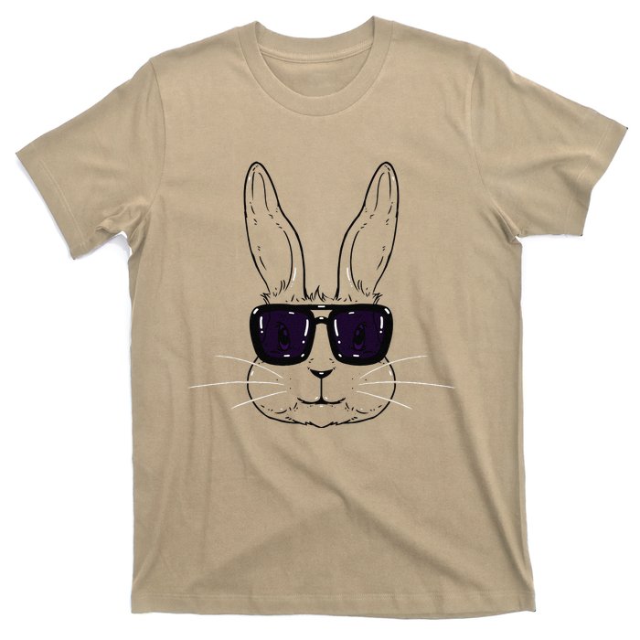 Bunny Face With Sunglasses Easter Day For T-Shirt