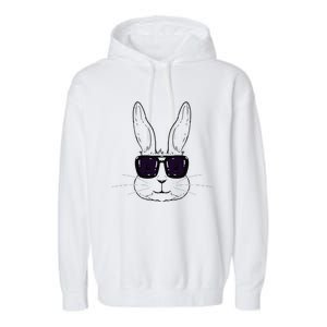 Bunny Face With Sunglasses Easter Day For Garment-Dyed Fleece Hoodie