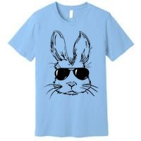 Bunny Face With Sunglasses For Men Easter Day Premium T-Shirt