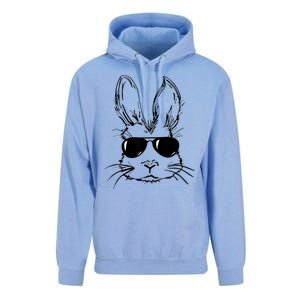 Bunny Face With Sunglasses For Men Easter Day Unisex Surf Hoodie