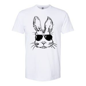 Bunny Face With Sunglasses For Men Easter Day Softstyle CVC T-Shirt