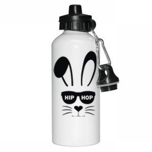 Bunny Face With Sunglasses For Easter Day Aluminum Water Bottle