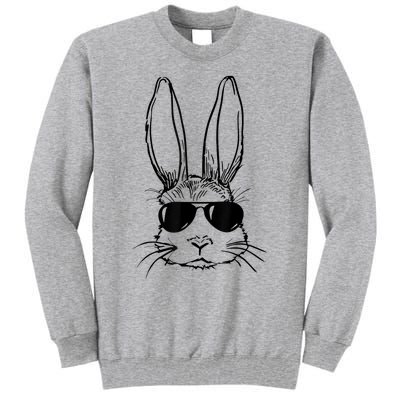 Bunny Face With Sunglasses For Boy  Kid Easter Day Tall Sweatshirt