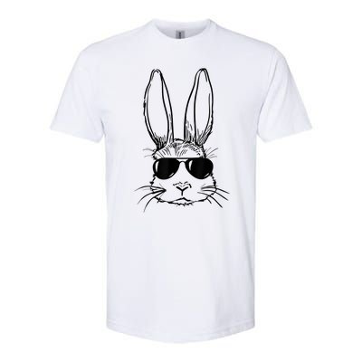 Bunny Face With Sunglasses For Boy  Kid Easter Day Softstyle CVC T-Shirt