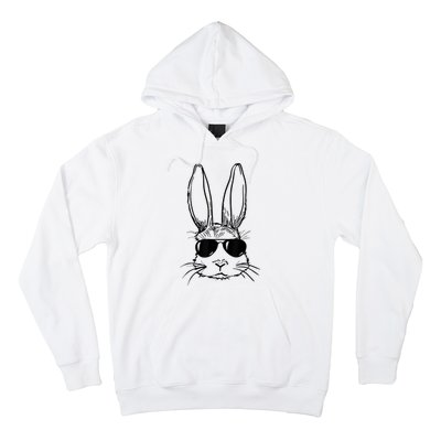 Bunny Face With Sunglasses For Boy  Kid Easter Day Hoodie