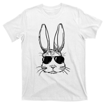 Bunny Face With Sunglasses For Boy  Kid Easter Day T-Shirt