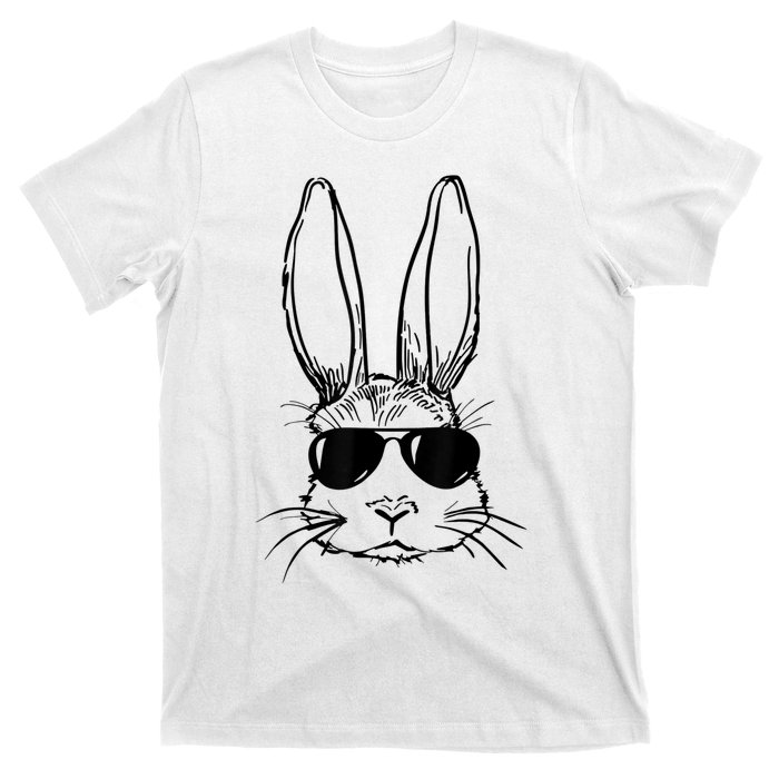 Bunny Face With Sunglasses For Boy  Kid Easter Day T-Shirt