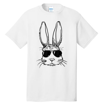 Bunny Face With Sunglasses For Boy  Kid Easter Day Tall T-Shirt